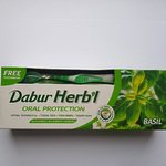 Зубная паста Базилик со щеткой Dabur Herb'l 150г